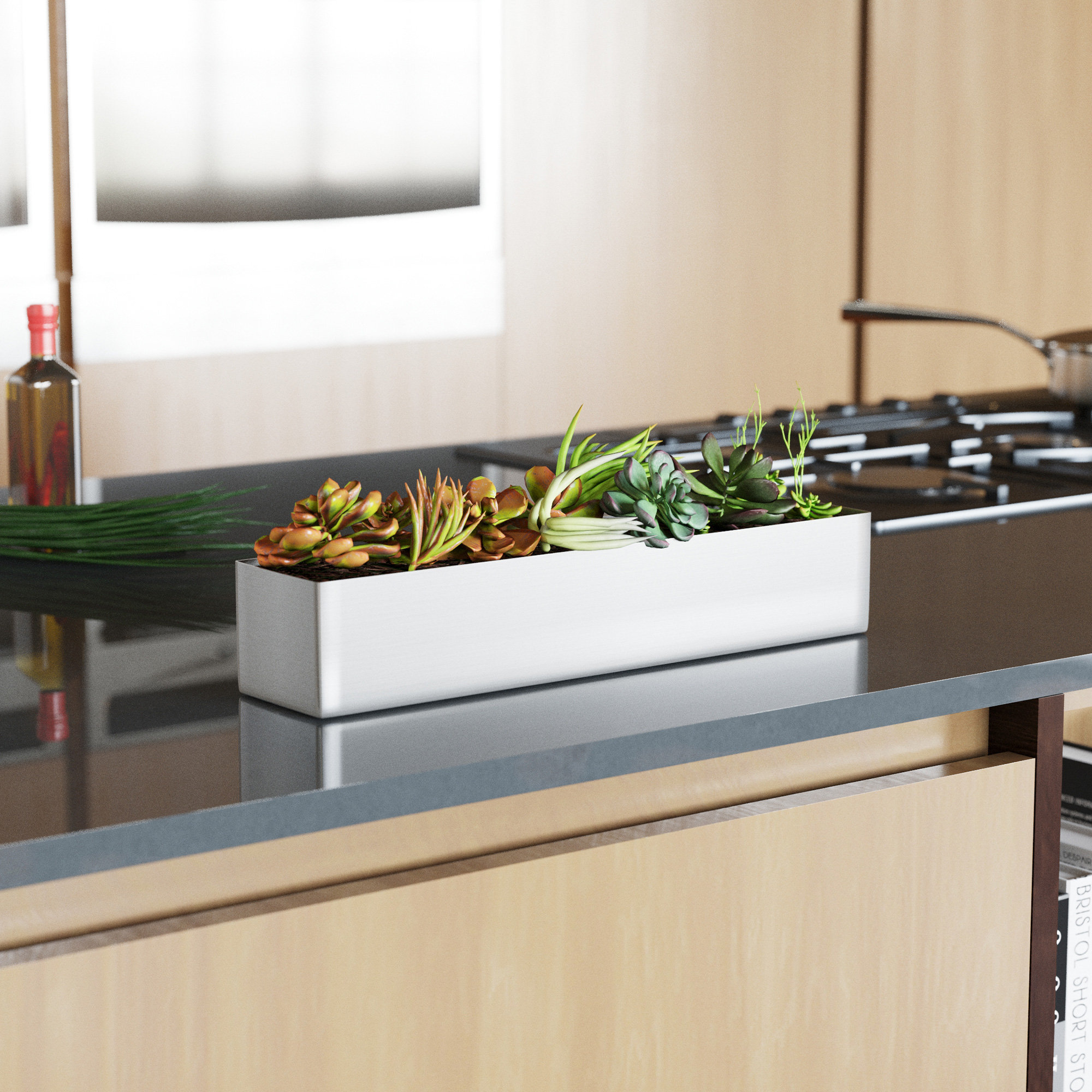 Veradek Geo Series Stainless Steel Planter Box & Reviews - Wayfair Canada