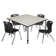Kee Square Breakroom Table and 12" Chair Set