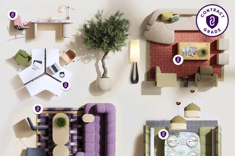 birds eye view on contract grade furniture