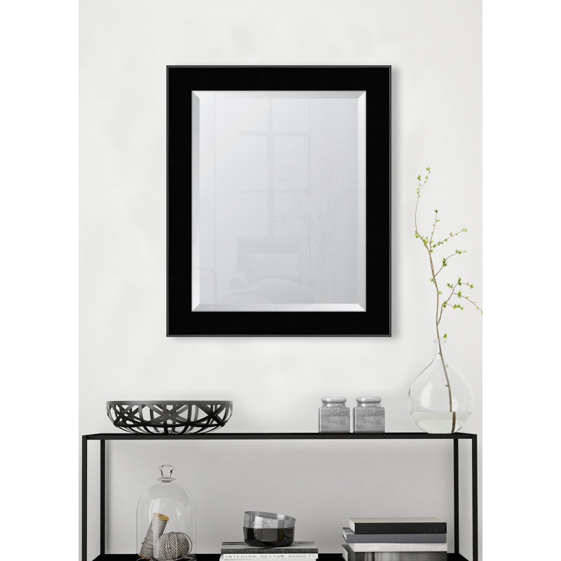 Mylene Wall Mirror, 34.5" H x 28.5" W, Black