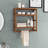 Three‑Tier Adjustable Brown Hanging Rack For Storage And Organization In Bathroom Space-46046881