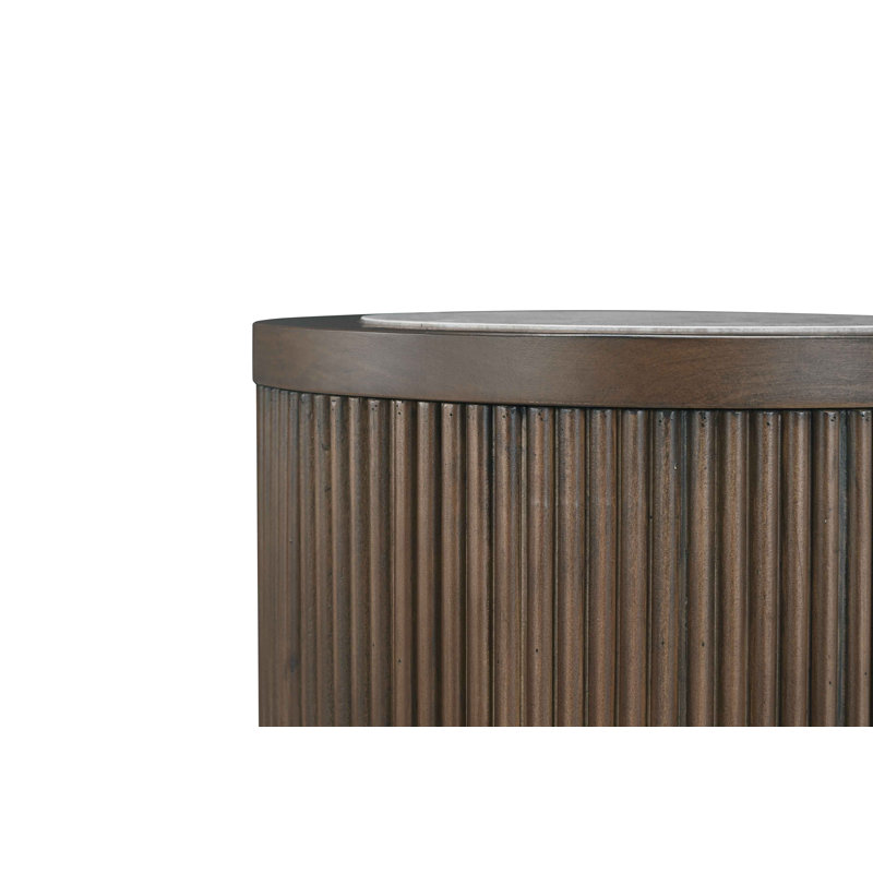 Table de bout Glenwood, Noyer foncé, Gris