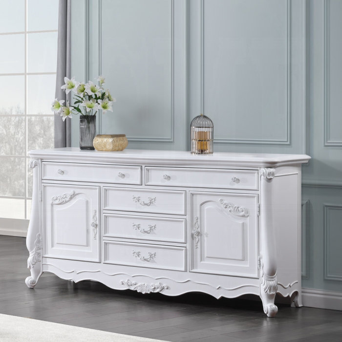 Commode ACME Latisha, finition blanche