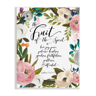 " Fruit Of The Spirit Religious Faith Calligraphy Passage " by Amy Brinkman