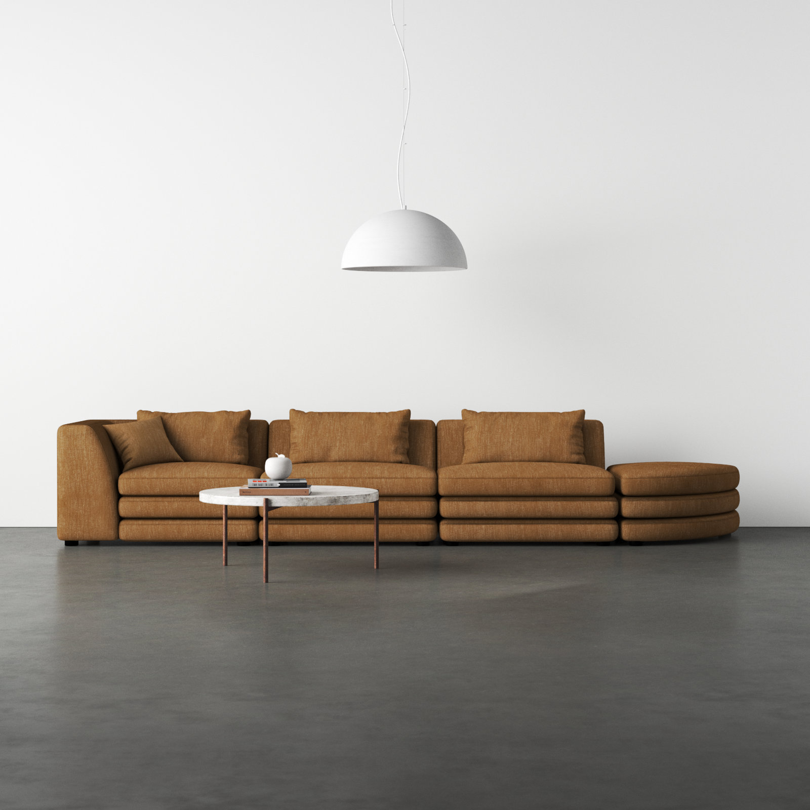 Donia Modular Upholstered Reversible Sectional, Amber Glow Mustard Tweed