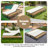 Set Of 2 Patio Loungers With 5-Position Adjustable Backrest, Cushions & Wood Side Table-1144145806