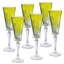 Colored Champagne Flutes Glasses - Green Toasting  Flute Glass -Set of 6 -  7 oz -  Made in Europe