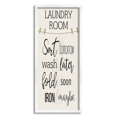 «Laundry Room List», art de la giclée encadrée par CAD