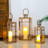 Stainless Steel Candle Lantern Set - Assorted Sizes (12/15/19 Inch)-373708652-390223654