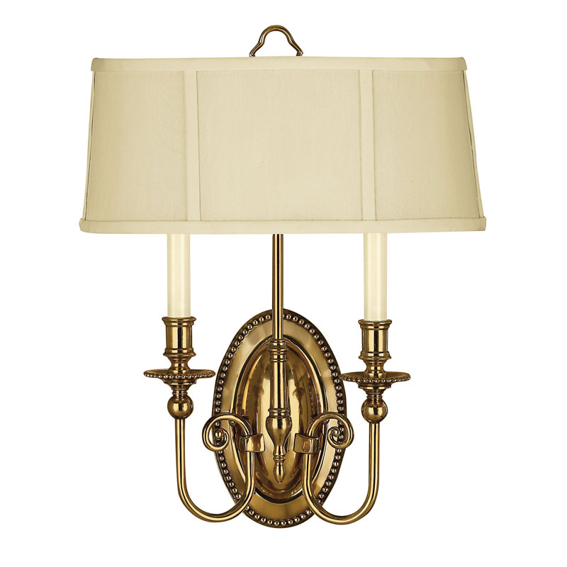Cambridge 2-Light Candle Wall Sconce, Burnished Brass