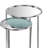 Schenectady 22" Silver Aluminum Round Mirrored End Table