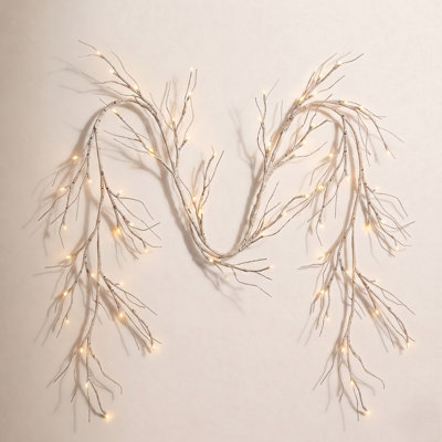 47'' in. Lighted Birch Garland