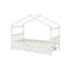 Lit simple en bois avec lit gigogne-512509989