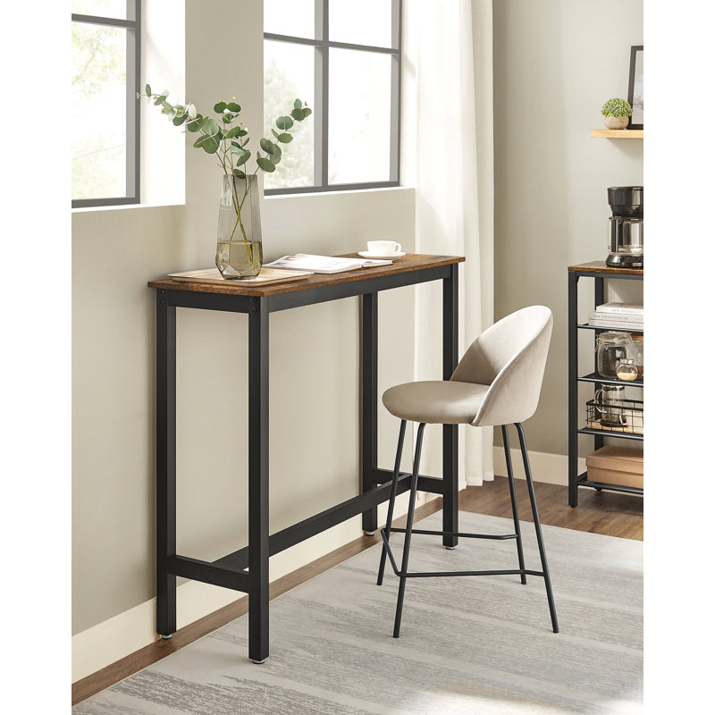Riggle Metal Base Dining Table, 39.4'' H x 47.2'' L x 15.7'' W