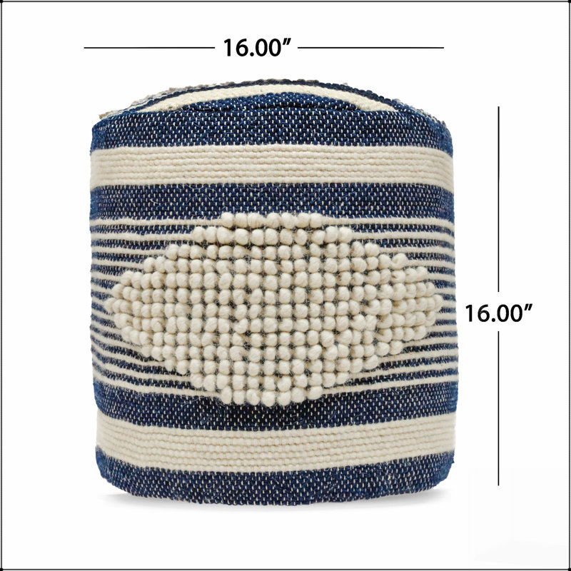 Pouf cylindrique en tissu fabriqué à la main Diamond, parfait pour les sièges élégants et la décoration polyvalente