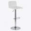 Tabouret de bar réglable en métal chromé et similicuir blanc - ensemble de 2-927696322