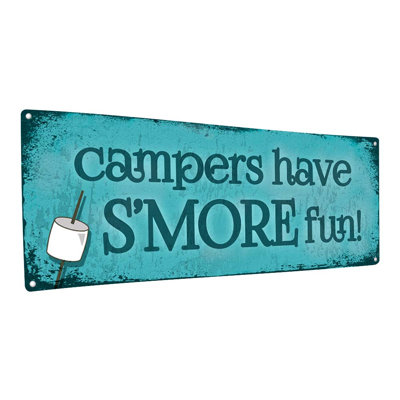 " Campers Have S'more Fun Metal Sign "