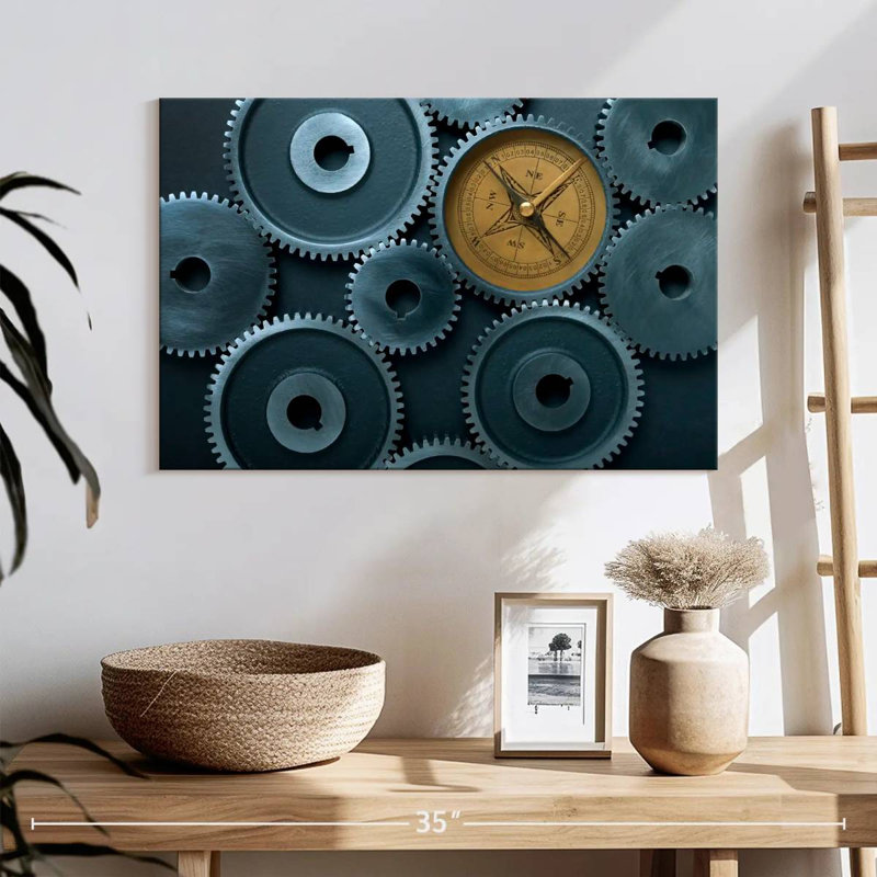 Cogs And Compass, 16" H x 24" W