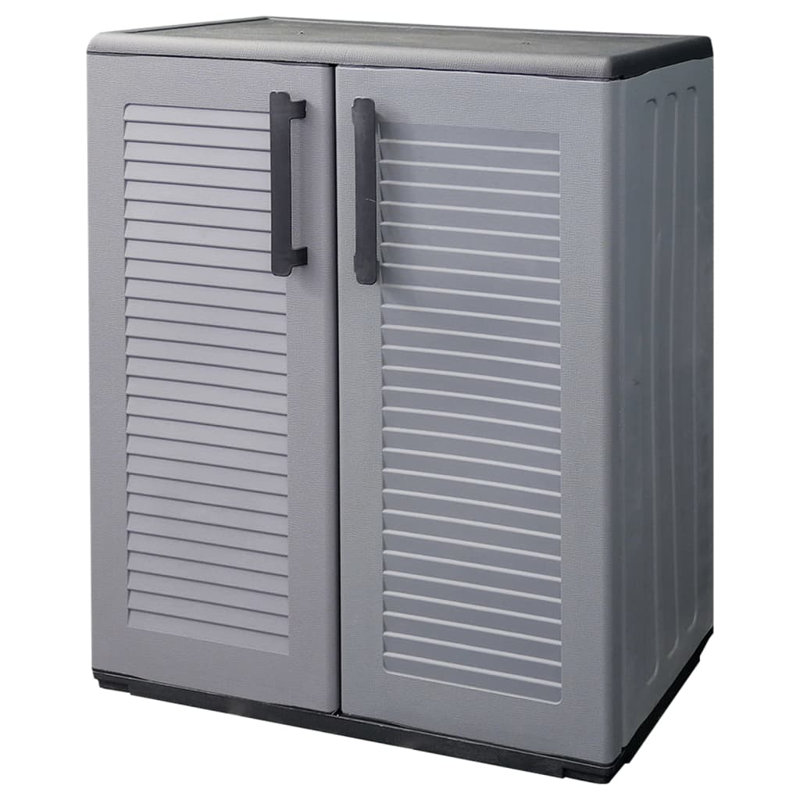 PolyPropylene Cabinet Deck Box in Gray/Black