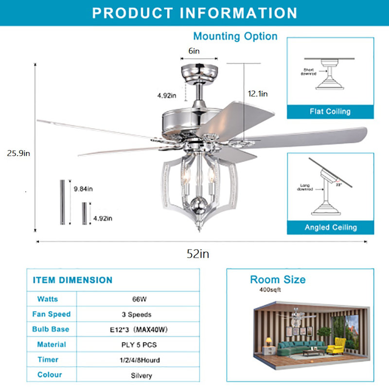 Linae 52'' Ceiling Fan