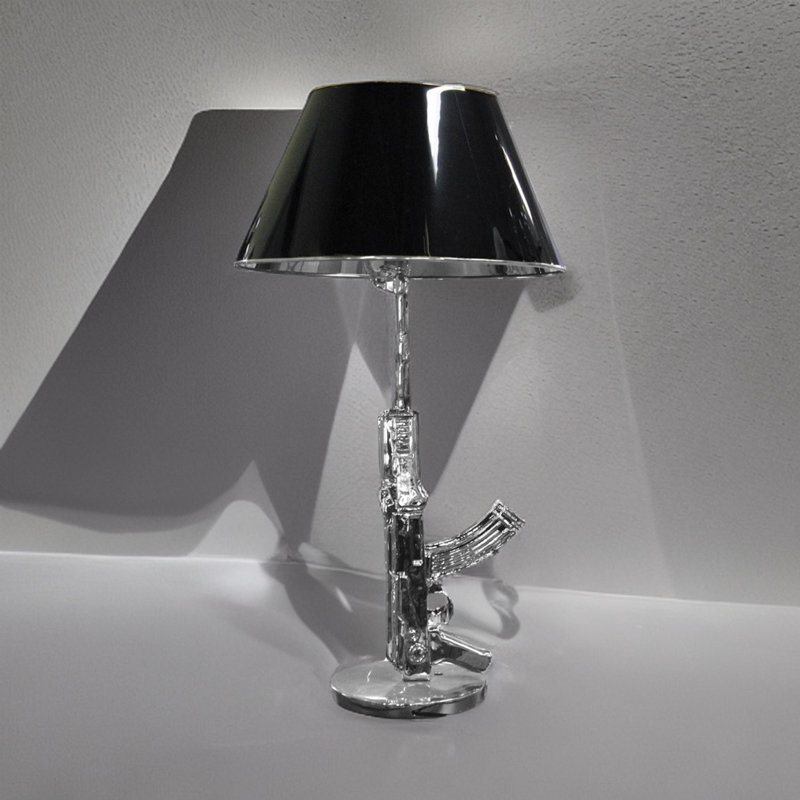 Metal Table Lamp, Silver