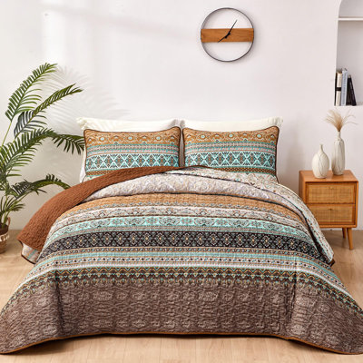 Ensemble de 3 courtepointe Boho Bohemian