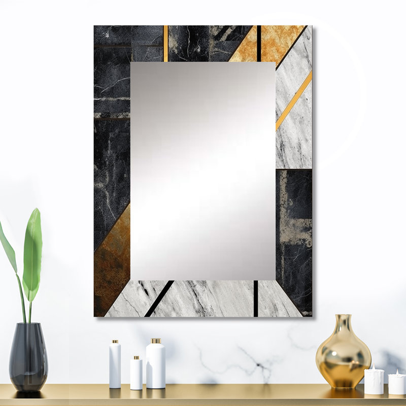 Agate en granite koeller avec touches dorées Koeller, 32 po x 24 po