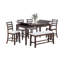 Ensemble de salle à manger à hauteur de comptoir de style contemporain avec table de rangement et chaises hautes 4X-2052794539