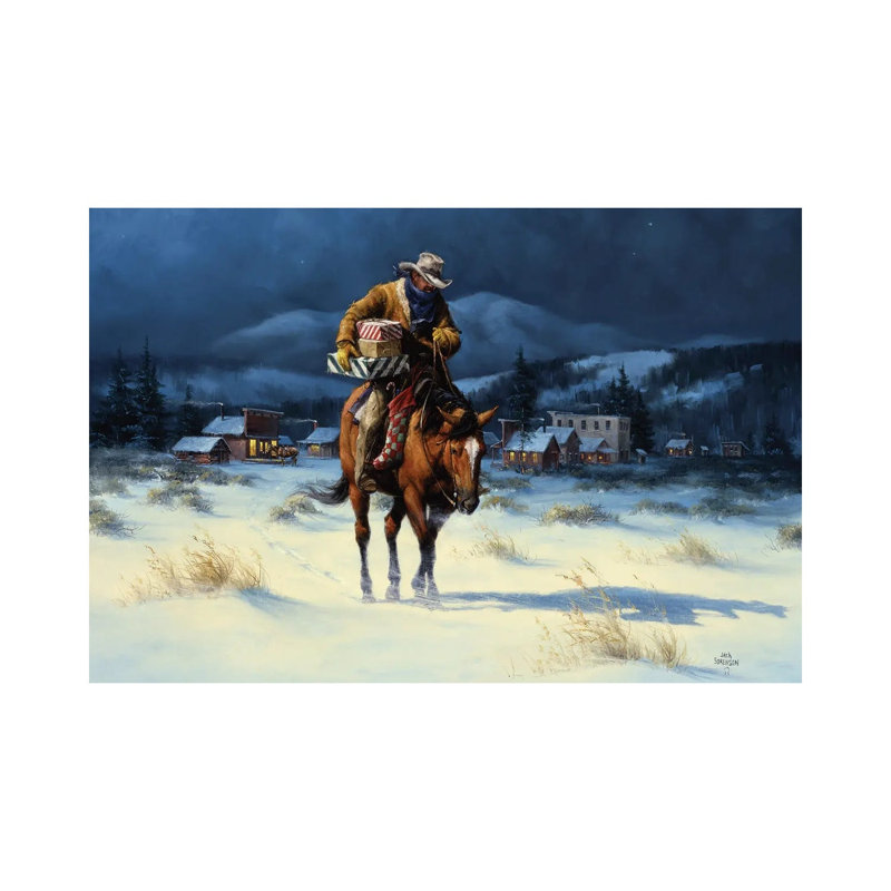 Bringing Christmas Home - Wrapped Canvas Print, 66.04 cm H x 45.72 cm W x 1.91 cm D