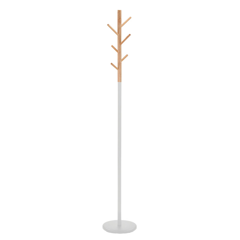 Donavan Freestanding 6 - Hook Coat Rack, White