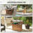 Outdoor Bar Cart with Storage Cabinet, Stainless Steel Top Kitchen Island on Wheels, HDPE Outdoor Bar Table, Movable Patio Beverage Food Prep Table for BBQ Picnic,wood-604574388