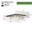 Lit tapissier White Boucle-1496485962