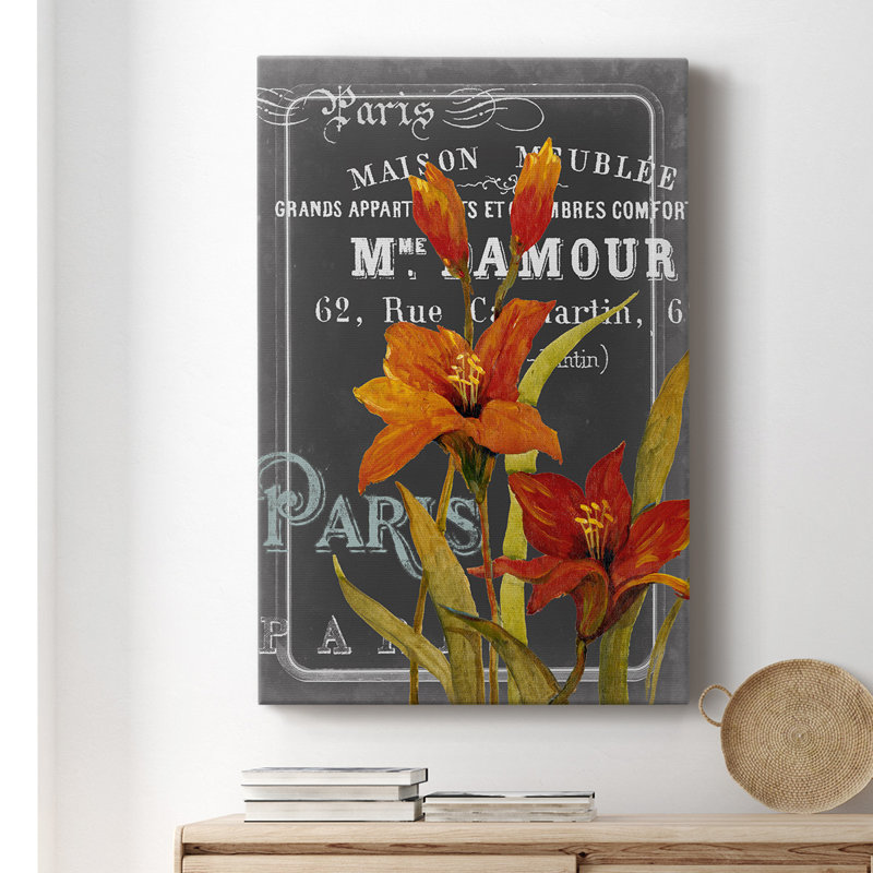 «Chalkboard Paris I», impression sur toile tendue, L 12 po x H 18 po