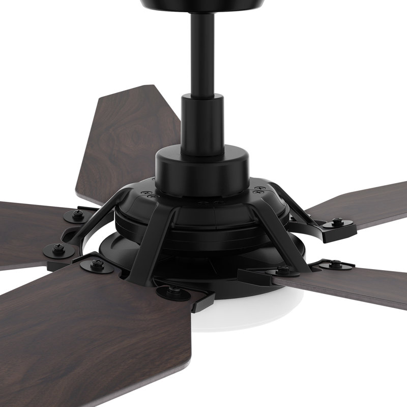 Ventilateur de plafond intelligent 52 po avec télécommande, ensemble d'éclairage à DEL, moteur à courant continu, tige verticale incluse.