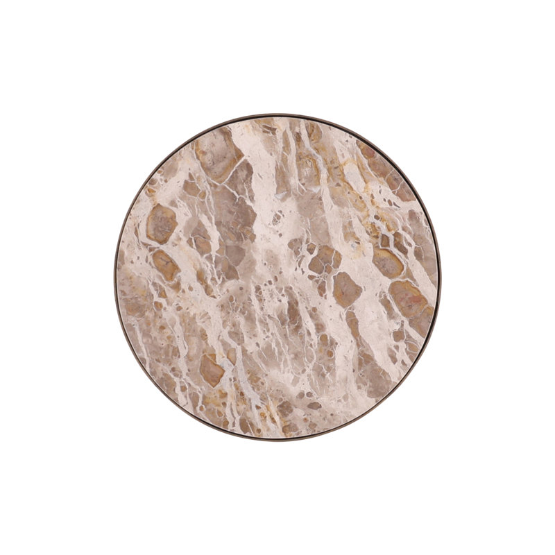 Furniture Classics Shirley Gold Iron Marble End Table