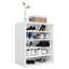  Armoire à chaussures en bois d'ingénierie blanc lustré 23,6 x 13,8 x 27,6 po-891671704