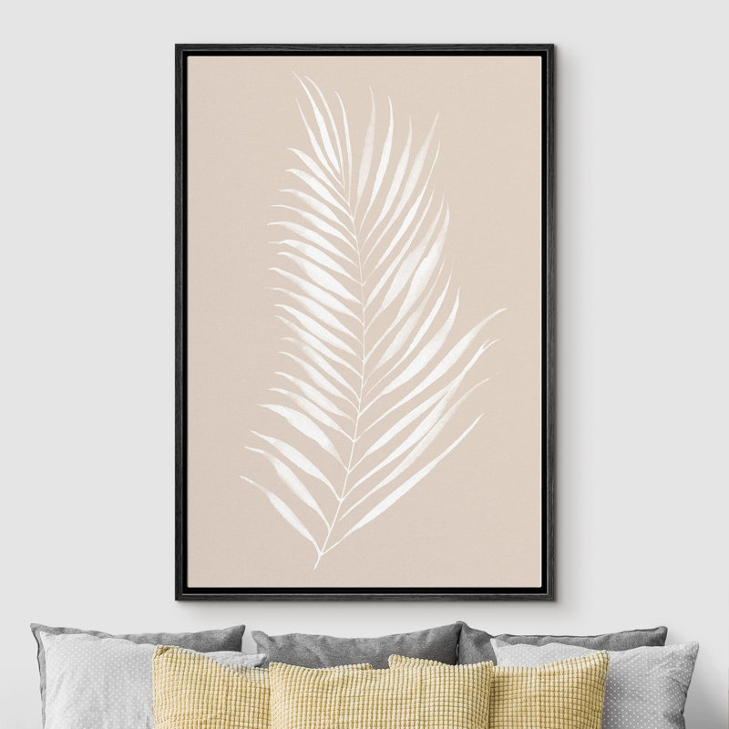 Silhouette de feuille de palmier brun clair et tan, Noir, H 24 po x l 16 po