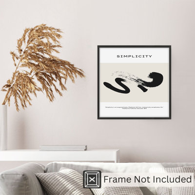 Abstract Abstract Shapes Beige Mid-Century Modern Unframed Art Print