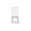 L'ensemble de mobilier de salle à manger 3 pièces comprend une table ronde avec piédestal et 2 chaises en bois, 36 x 36 pouces, blanc lin-96489790-108003992-108003989