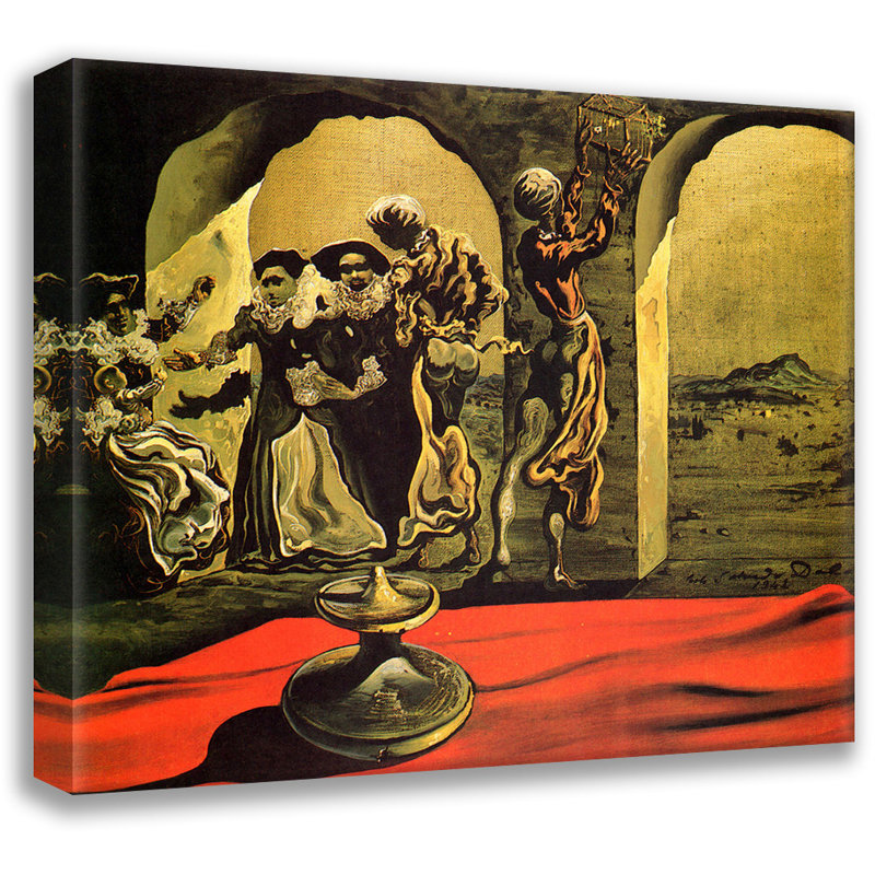 «Bust of Voltaire» par Salvador Dali, toile tendue avec châssis, H 33 po x l 48 po