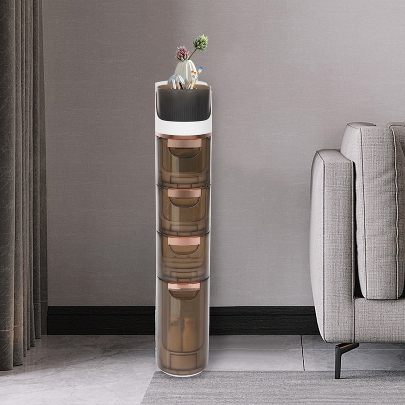 Organisateur de rangement mobile pour salle de bain 4 tiroirs