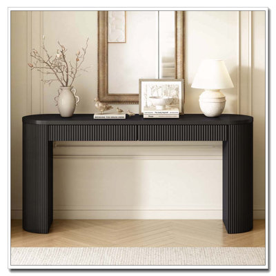 58.2" Entryway Table with Large Top and Dual Drawers