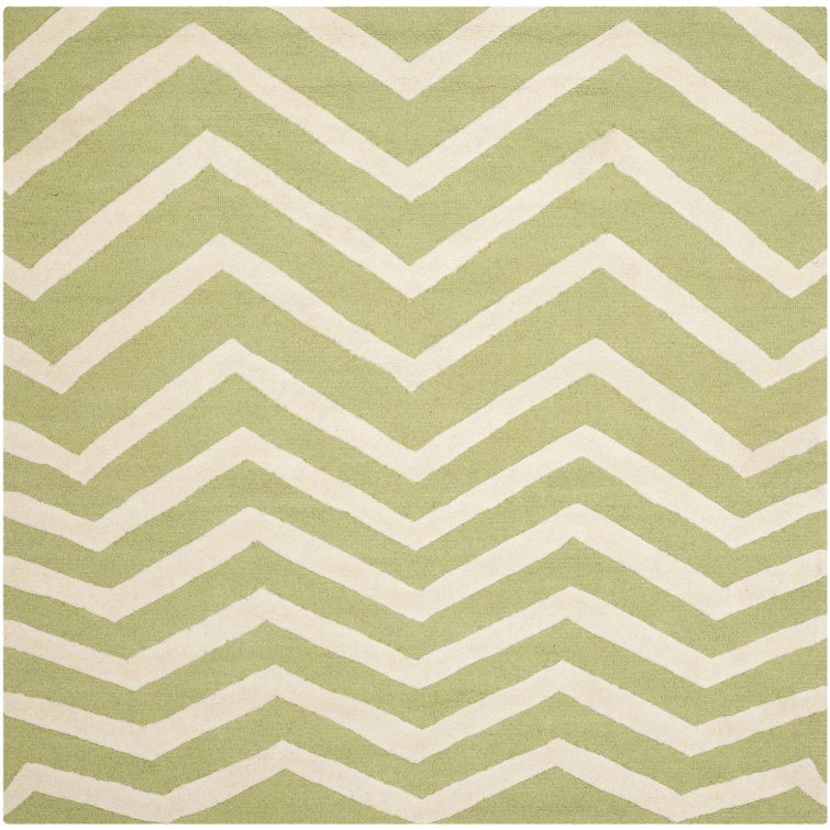Sanyla Hand Tufted Wool Chevron Rug