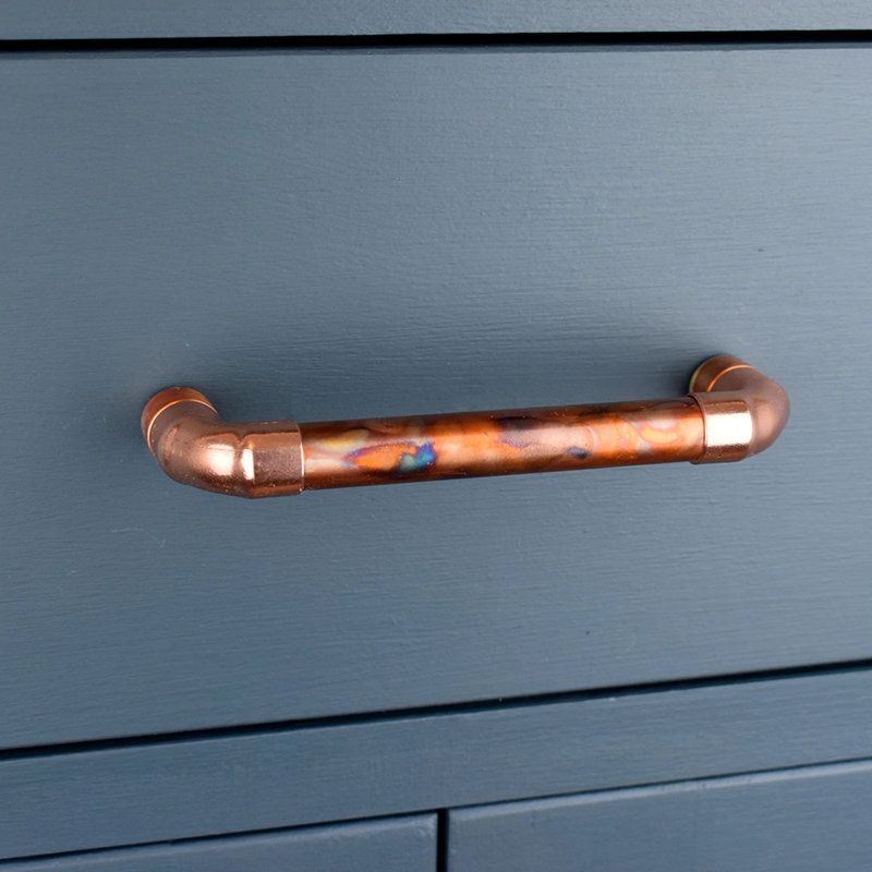 Copper Pull Handle - Marbled / High Polish Mix