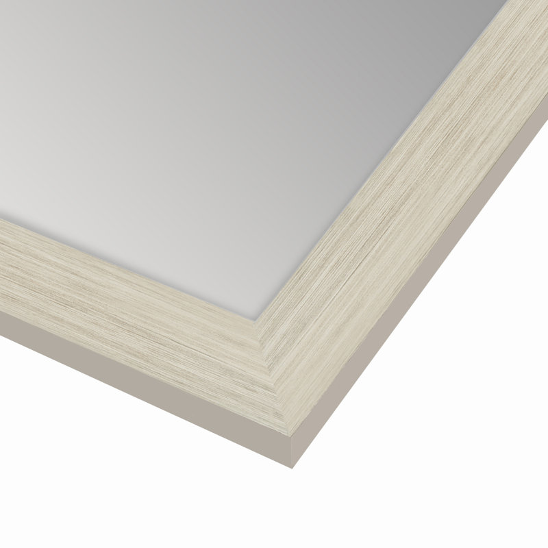 Anjolina 12 x 48 Over The Door - Full Length Hanging Mirror with Shatter-Resistant Glass, Lightwood