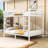 Metal Bunk Bed With Guardrails And Ladder-417150163-417150161