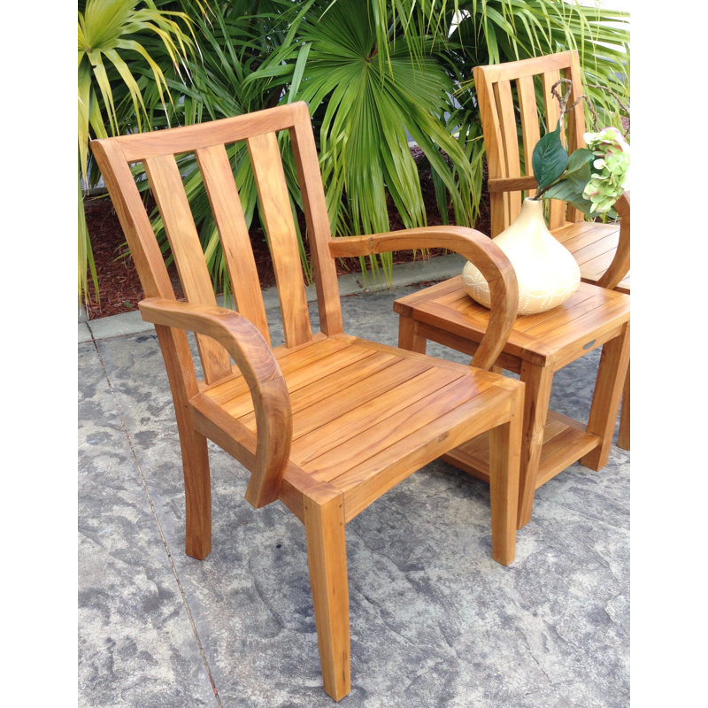 Chanelle Outdoor Teak Dining Armchair