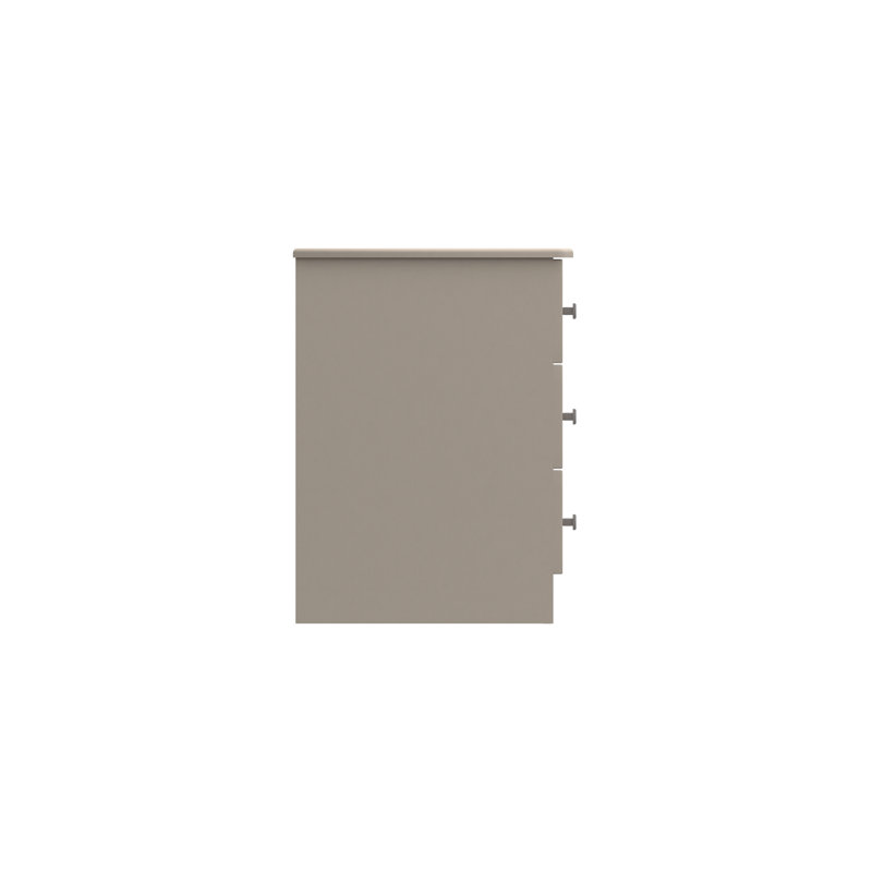 Wisbech 39.8cm W Manufactured Wood Bedside Table, Grey