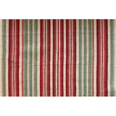 Chauncey Manor Wool Striped Area Rug in Red