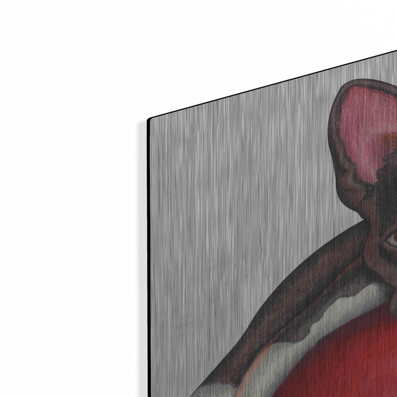 «Boston Terrier On Red Ball» par Danny Gordon, H 36 po x l 24 po